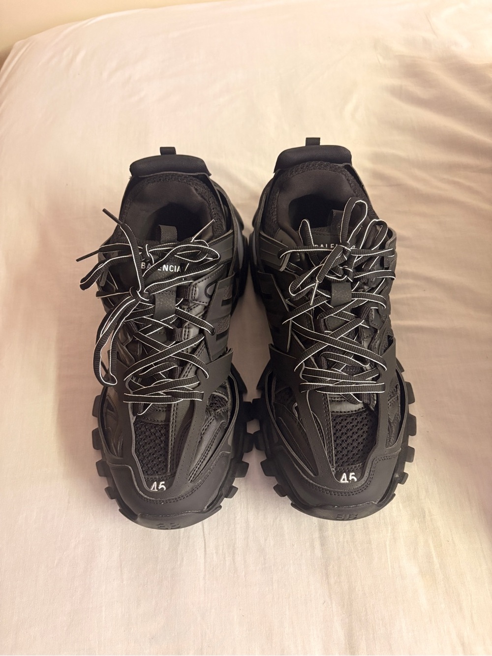 Balenciaga Men’s Track-Style Sneakers in Black